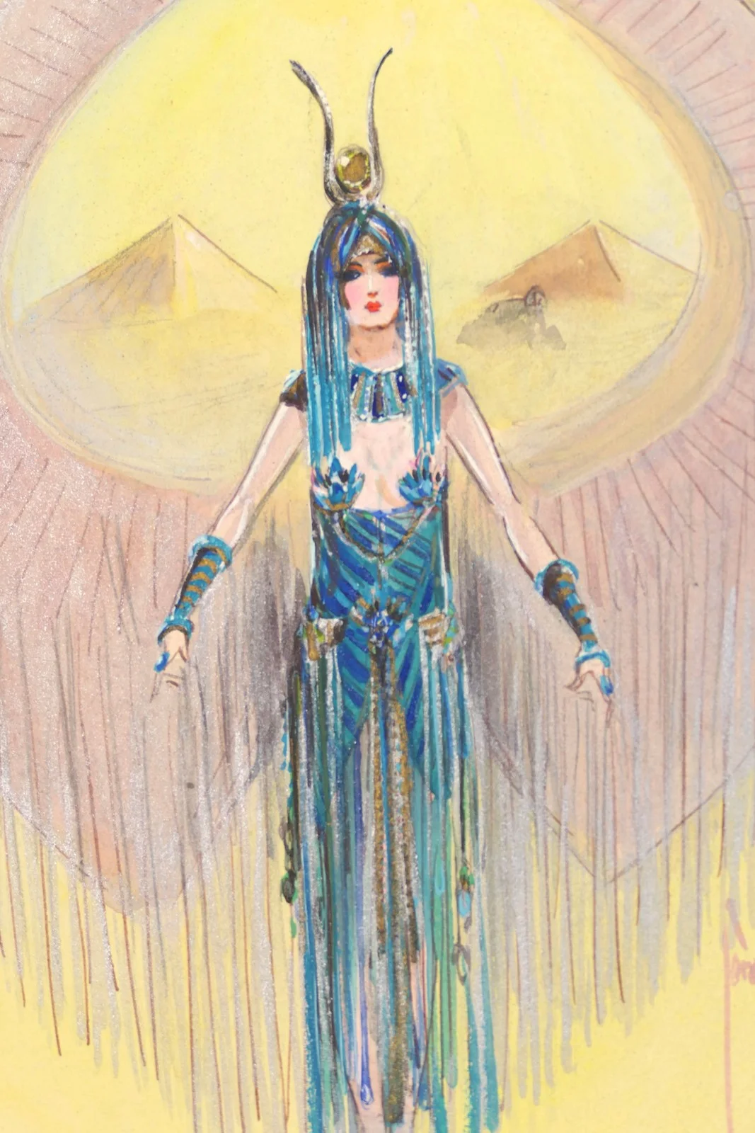 Cora MacGeachy Two Original Costume Designs "The Rose of Algeria" VICTOR HERBERT, изображение 5
