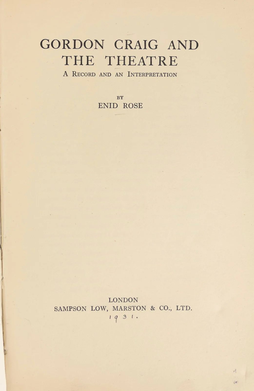 "Gordon Craig and The Theatre" - Hand-Annotated Presentation Copy to an importan, image 4