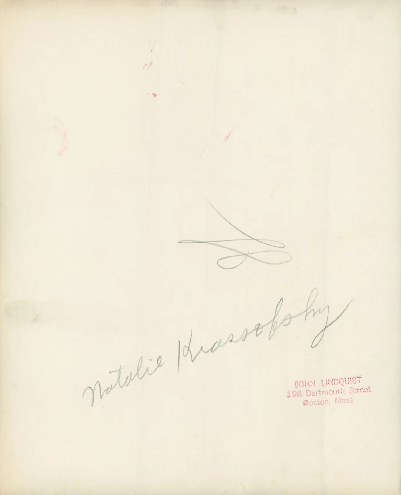 KRASSOVSKA, Nathalie. (1909–2005) [Lindquist, John. (1910–1985)]: Signed John Li, image 2