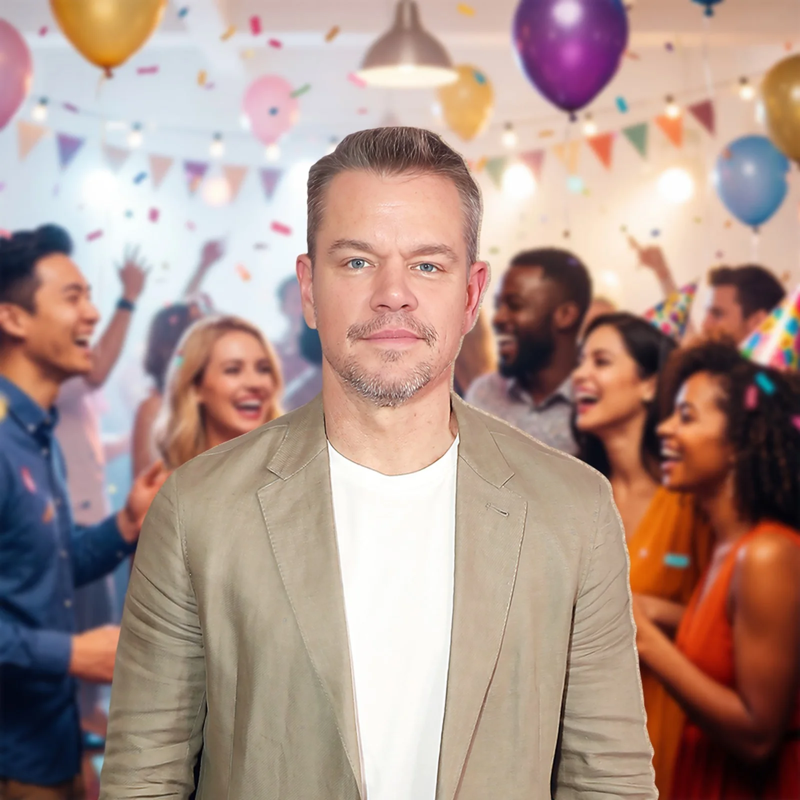 Matt Damon Lifesize Cardboard Cutout with Free Mini Celebrity Standee / Standup, image 3
