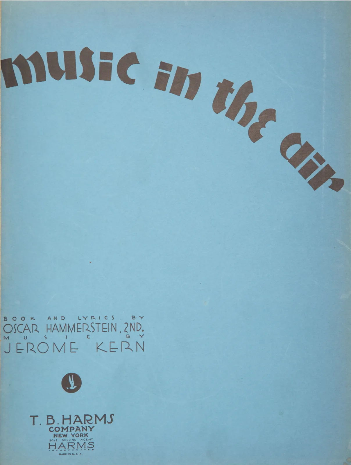 JEROME KERN "Music in the Air" - Inscribed Presentation Score to Harold Arlen, изображение 2