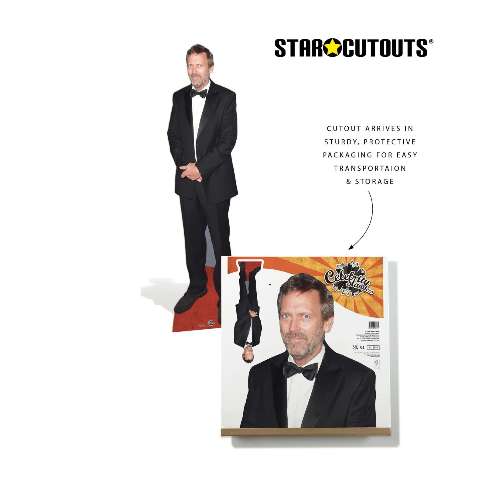 Hugh Laurie Lifesize Cardboard Cutout with Free Mini Celebrity Standee / Standup, image 4