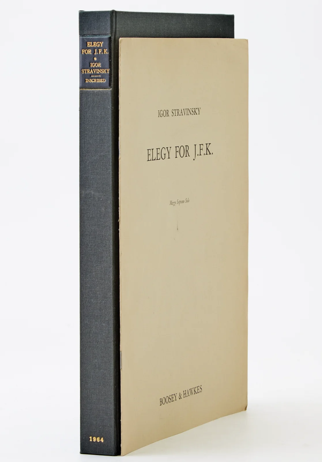 STRAVINSKY, Igor. (1882–1971): "Elegy for JFK" - Inscribed to Nicholas Nabokov, image 3