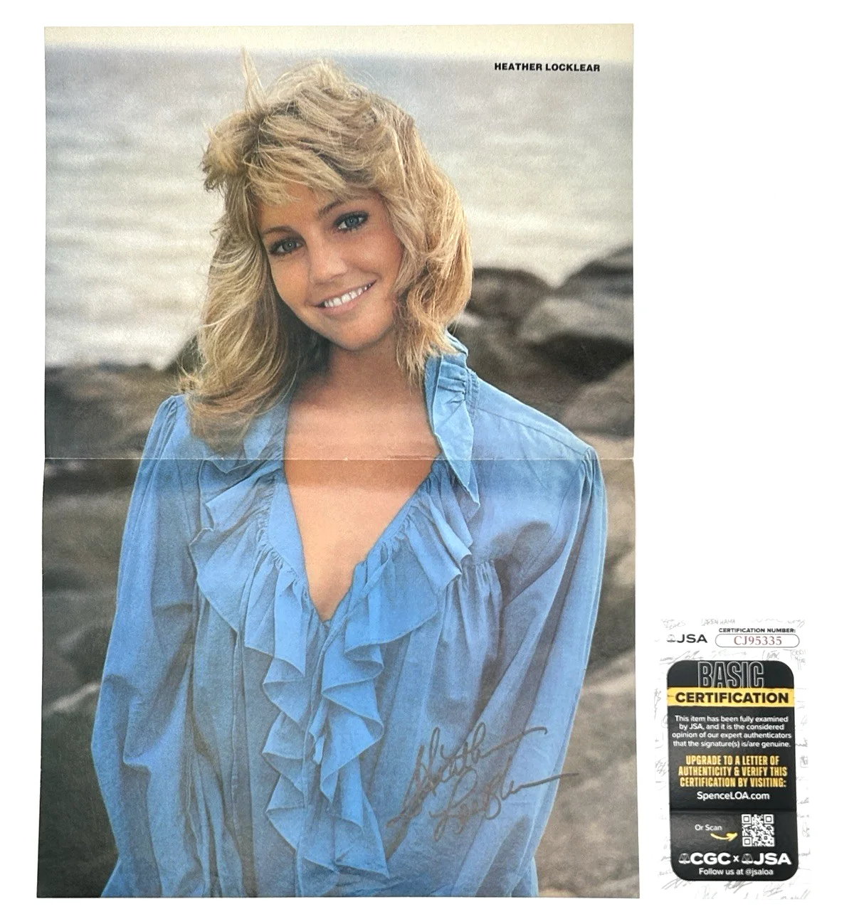 Heather Locklear — HEATHER LOCKLEAR 11x16 VTG SIGNED POSTER Autograph JSA COA MELROSE PLACE ACTRESS