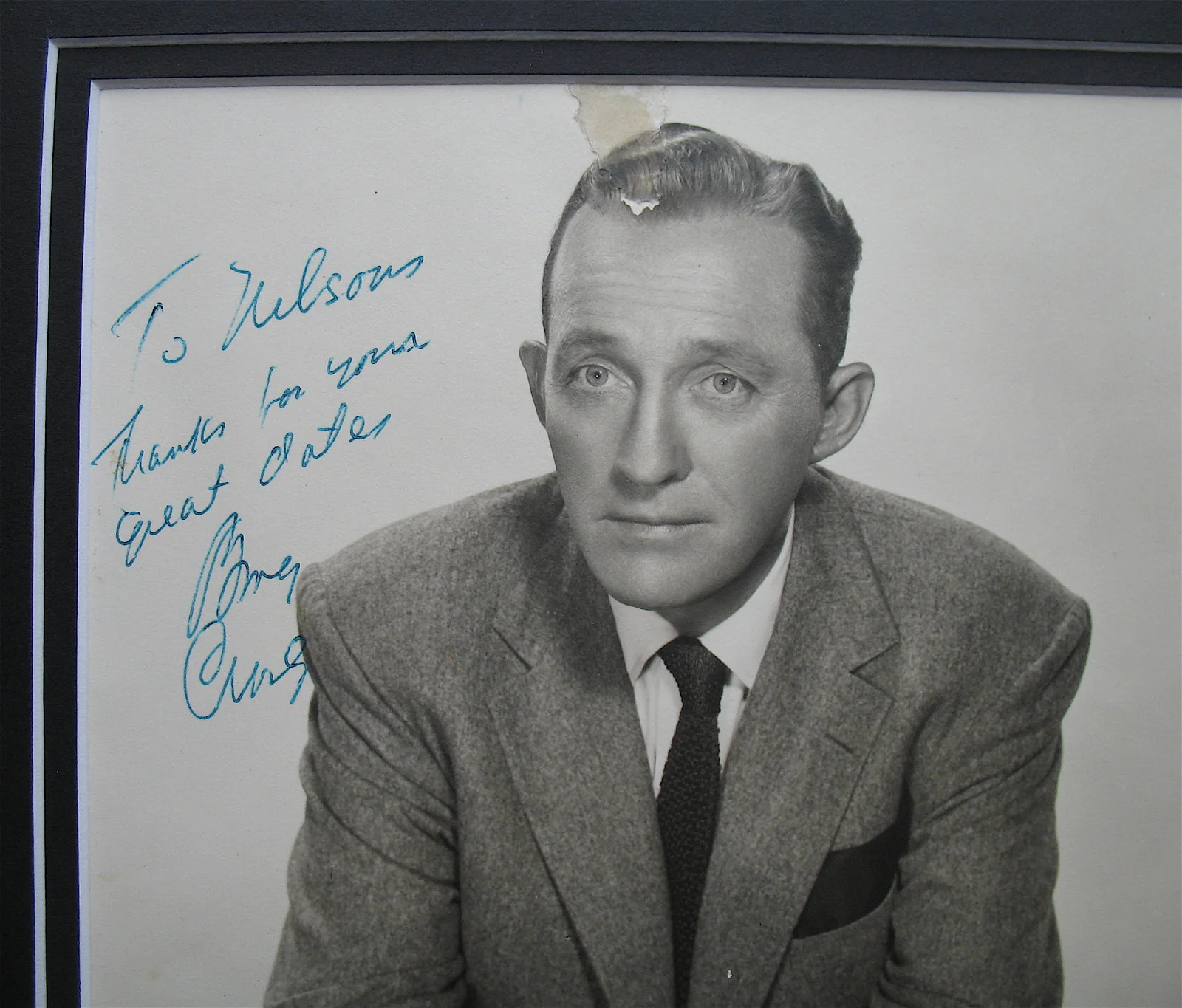 BING CROSBY — BING CROSBY-Rare Autographed Photo Display-Jazz-Big Band-Crooner-PSA/DNA COA, изображение 2