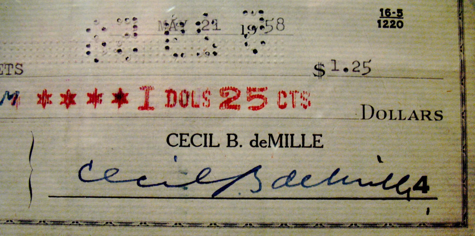 CECIL B. deMILLE-Rare Fully Signed Business Check-PSA DNA Encapsulated-Director, изображение 2