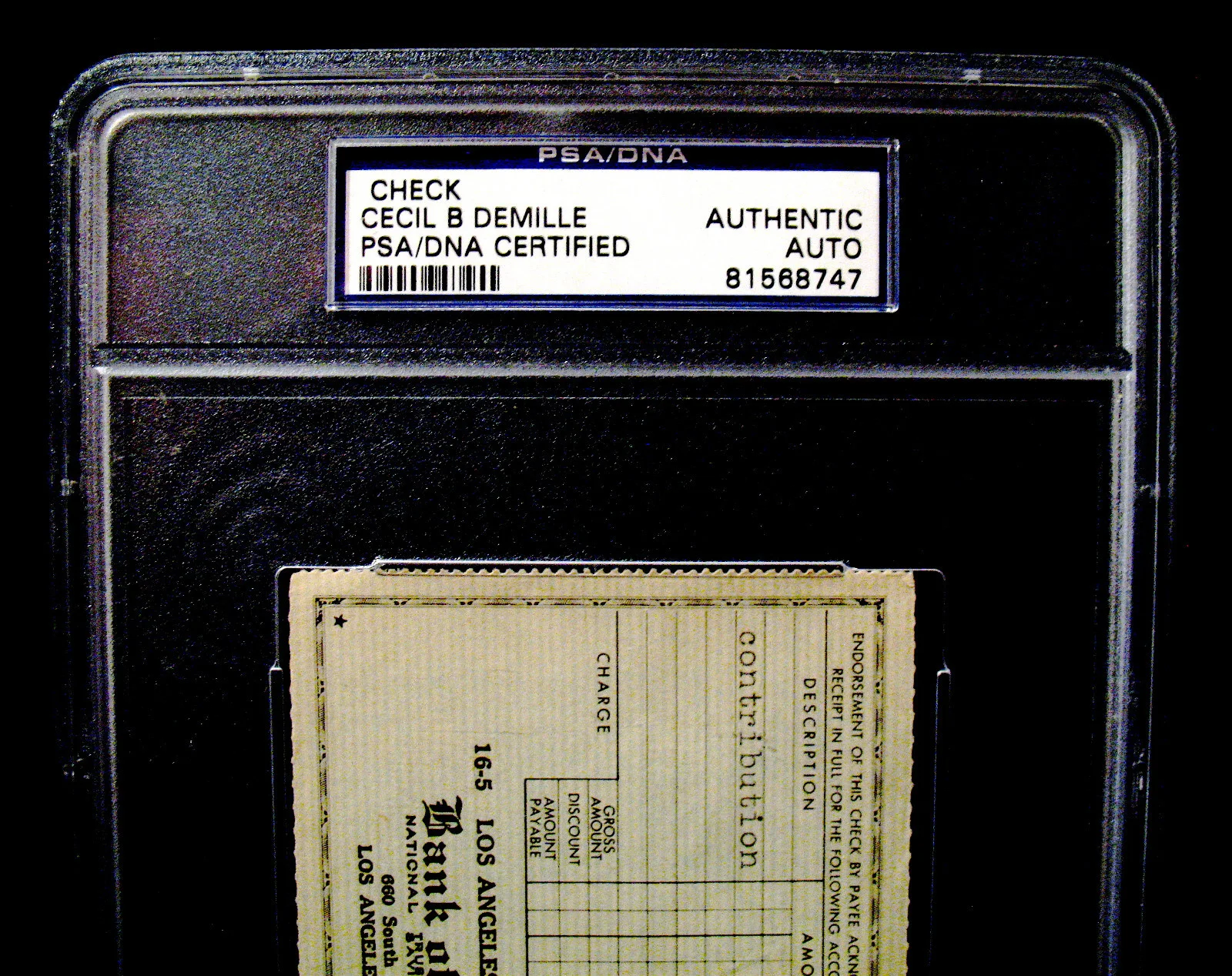 CECIL B. deMILLE-Rare Fully Signed Business Check-PSA DNA Encapsulated-Director, изображение 4