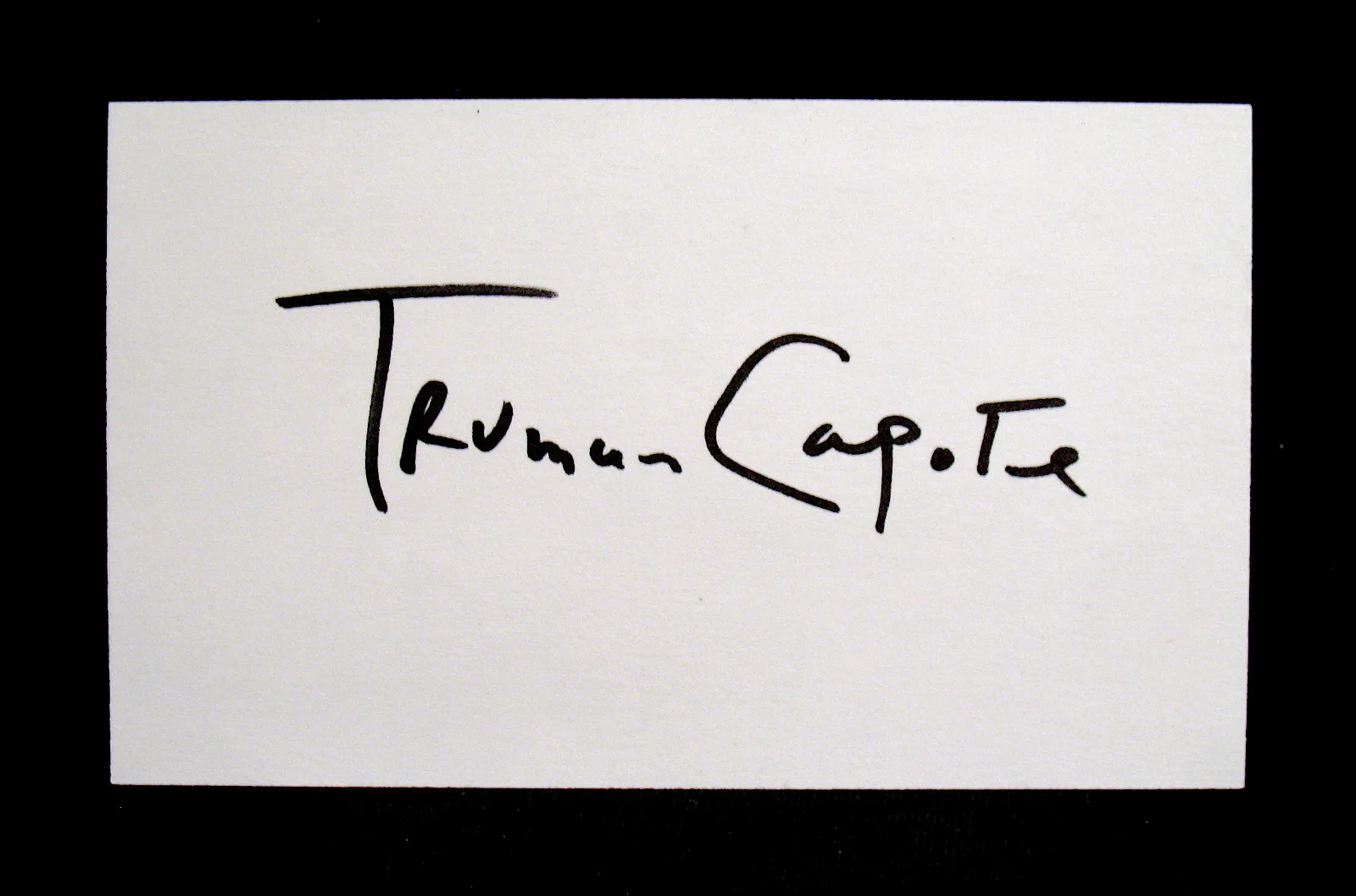 TRUMAN CAPOTE-Rare Autographed Card & Photograph-IN COLD BLOOD-COA, изображение 2