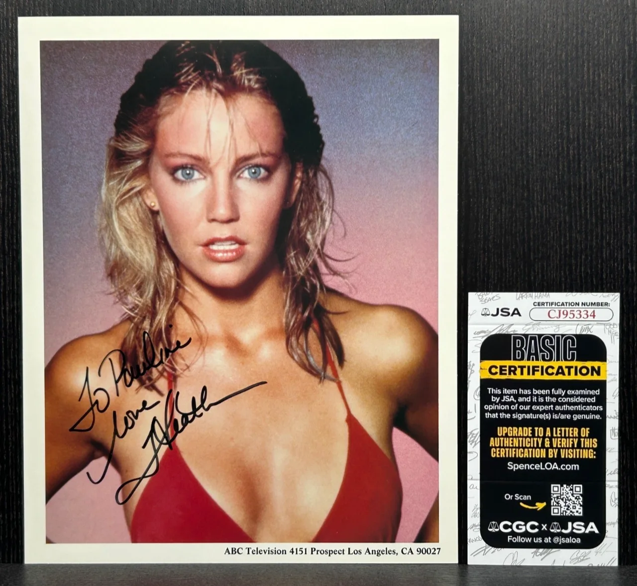 Heather Locklear — HEATHER LOCKLEAR 8x10 HAND SIGNED PHOTO Original Autograph JSA COA Melrose Place, image 2