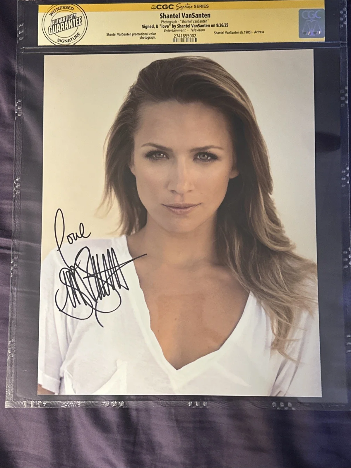 Shantel VanSanten CGC SS Signed Auto Autographed Photo Nice!, image 2