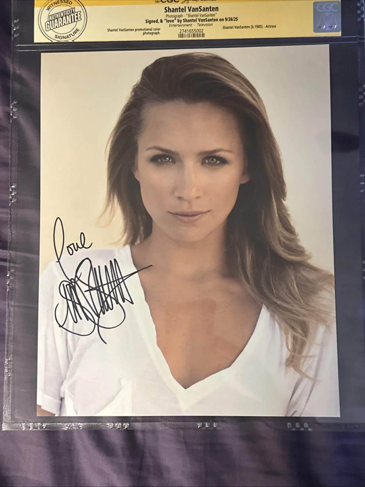 Shantel VanSanten CGC SS Signed Auto Autographed Photo Nice!, image 3
