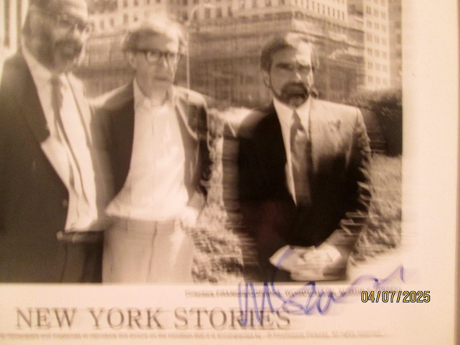 original actor — MARTIN SCORSESE : DIRECTOR: (NEW YORK STORYS) ORIG,SIGN AUTOGRAPH PHOTO, изображение 2