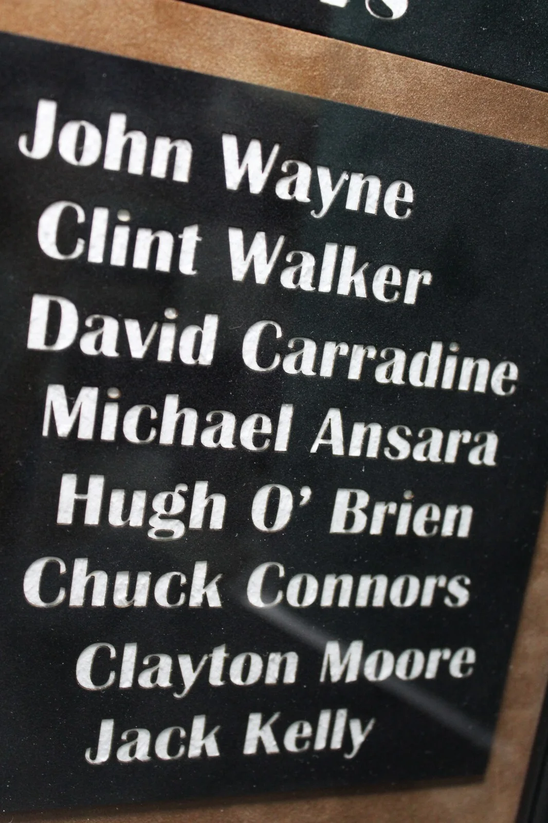 John Wayne, Clayton Moore, Hugh O'brian, David Caradine, Ansara — JOHN WAYNE CLINT WALKER SIGNED FRAMED COLLAGE WESTERN TV LEGENDS 1978 ABC, image 5