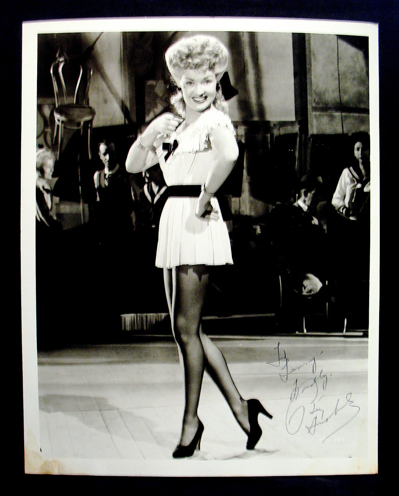 BETTY GRABLE — BETTY GRABLE-Mega Rare 11x14 Autographed & Inscribed Photograph-Sexy Pinup-Diva
