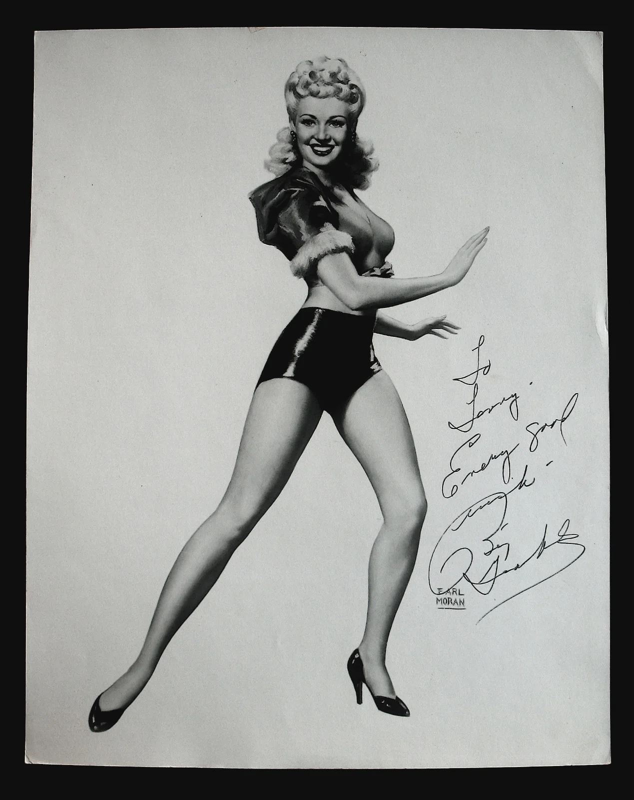 BETTY GRABLE — BETTY GRABLE-Mega Rare 11x14 Autographed & Inscribed Photograph-Sexy Pinup Girl