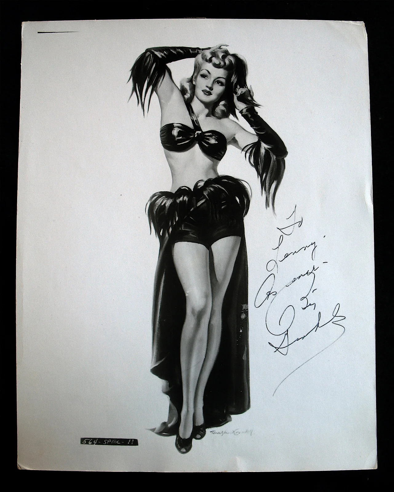BETTY GRABLE — BETTY GRABLE-Mega Rare 11x14 Autographed & Inscribed Photograph-Sexy Pinup Girl