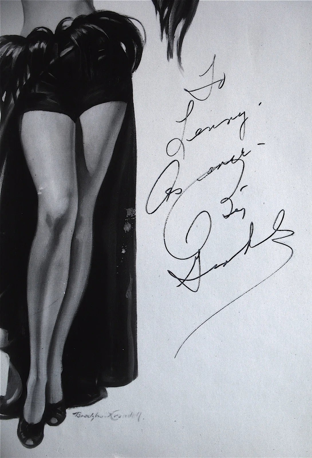 BETTY GRABLE — BETTY GRABLE-Mega Rare 11x14 Autographed & Inscribed Photograph-Sexy Pinup Girl, изображение 2