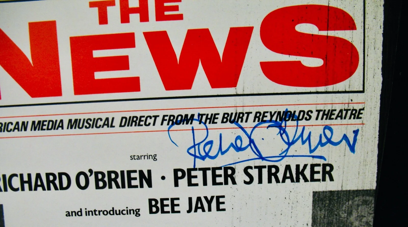 Richard O'Brien — RICHARD O'BRIEN~Rare Autographed THE NEWS Handbill~The Rocky Horror Picture Show, изображение 2