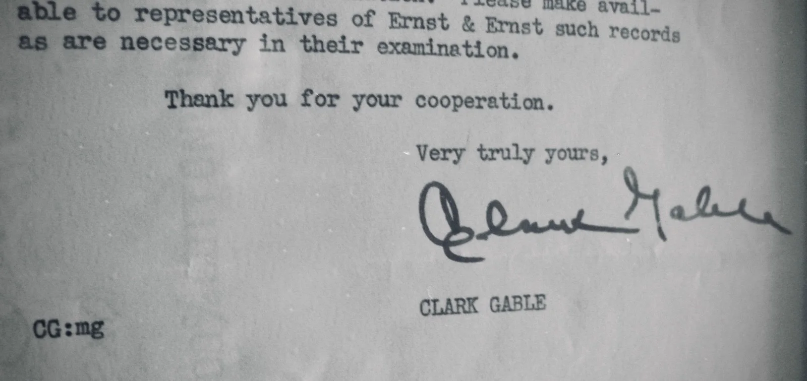Clark Gable — CLARK GABLE~Rare Autographed Letter & Photo Display-GONE WITH THE WIND~COA, изображение 2