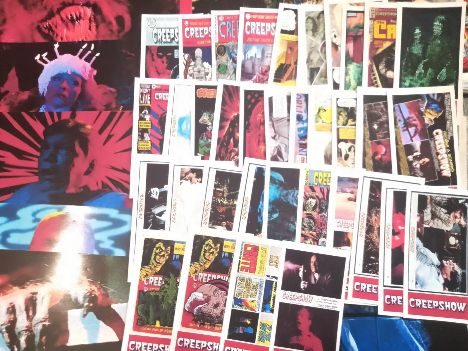 Creepshow 1982.6 Lobby Cards/12 Lobbymarkers/40 Mini Art Cards & box/ 1 bookmark, изображение 5