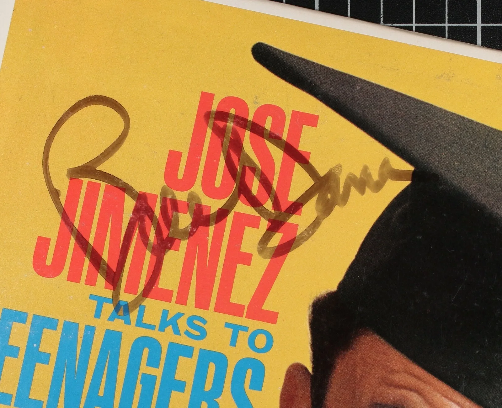 Comic Bill Dana Signed Autographed LP Record Jose Jimenez Talks To Teenagers, изображение 3