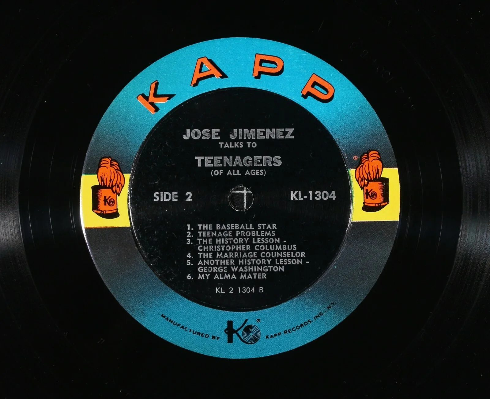 Comic Bill Dana Signed Autographed LP Record Jose Jimenez Talks To Teenagers, изображение 4