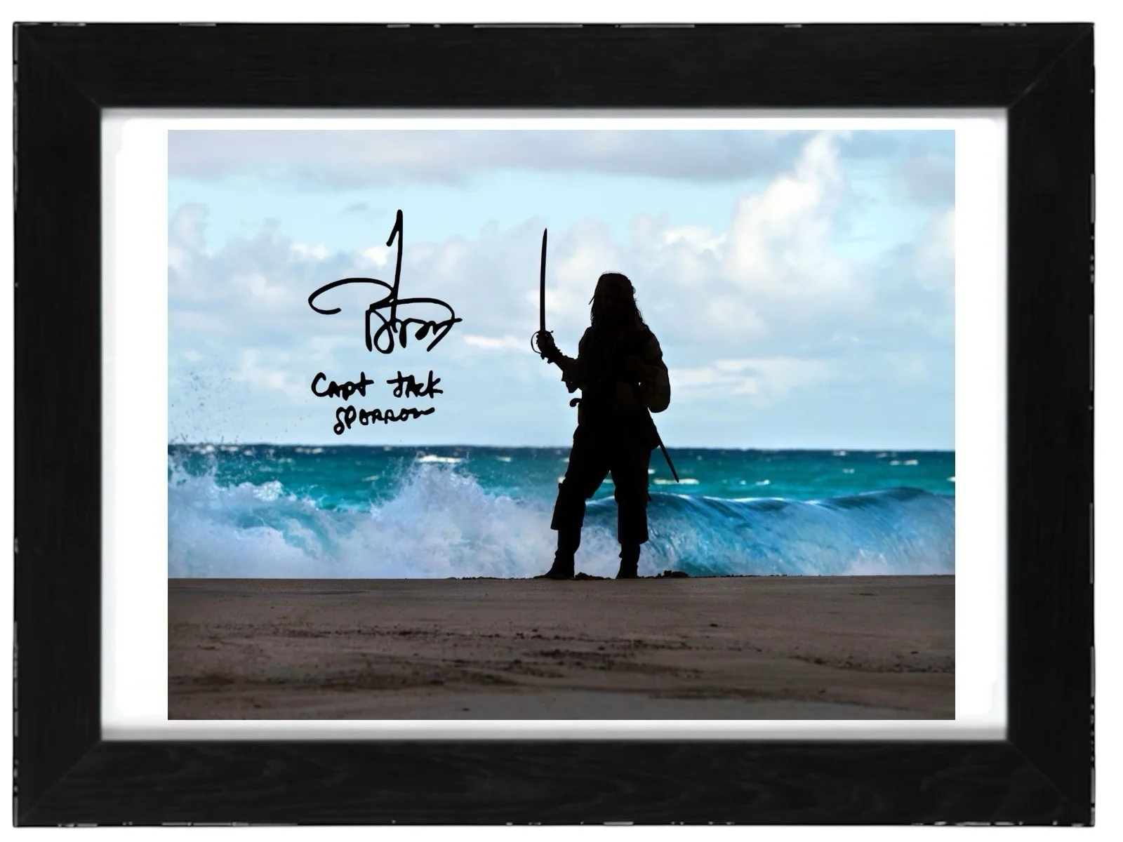 Johnny Depp Signed Autograph PHOTO Pre Print 6x4/A4/ Framed Pirates Caribbean, изображение 2