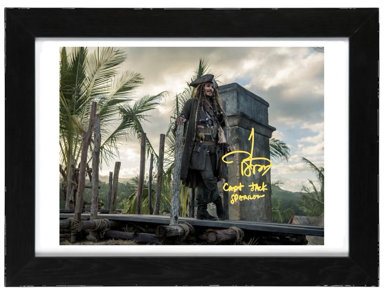 Johnny Depp Signed Autograph PHOTO Pre Print 6x4/A4/ Framed Pirates Caribbean, изображение 2