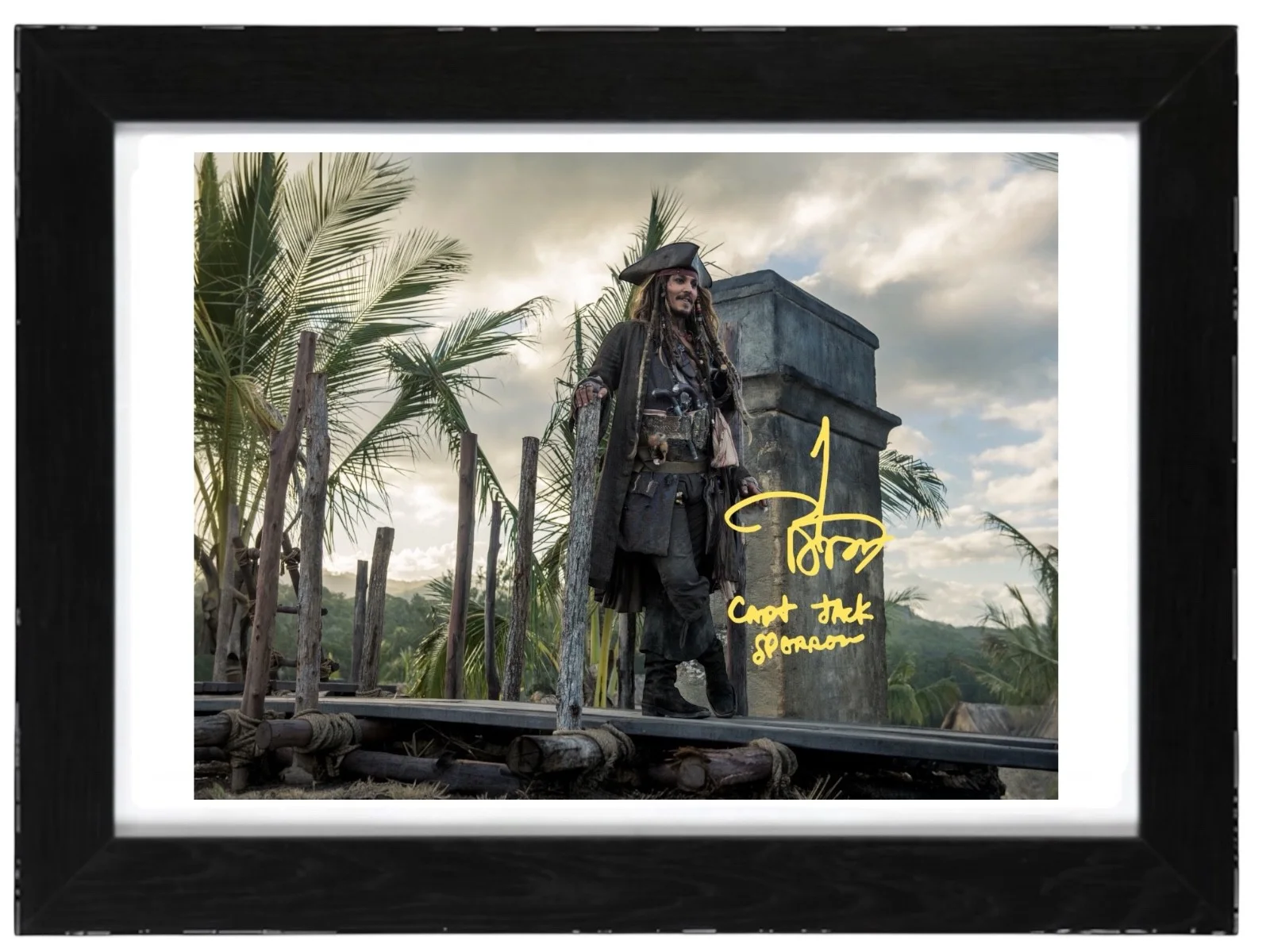 Johnny Depp Signed Autograph PHOTO Pre Print 6x4/A4/ Framed Pirates Caribbean, изображение 3