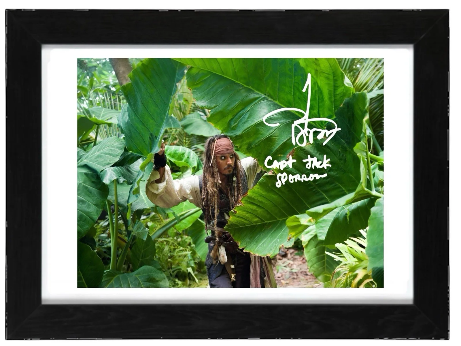 Johnny Depp Signed Autograph PHOTO Pre Print 6x4/A4/ Framed Pirates Caribbean, изображение 2