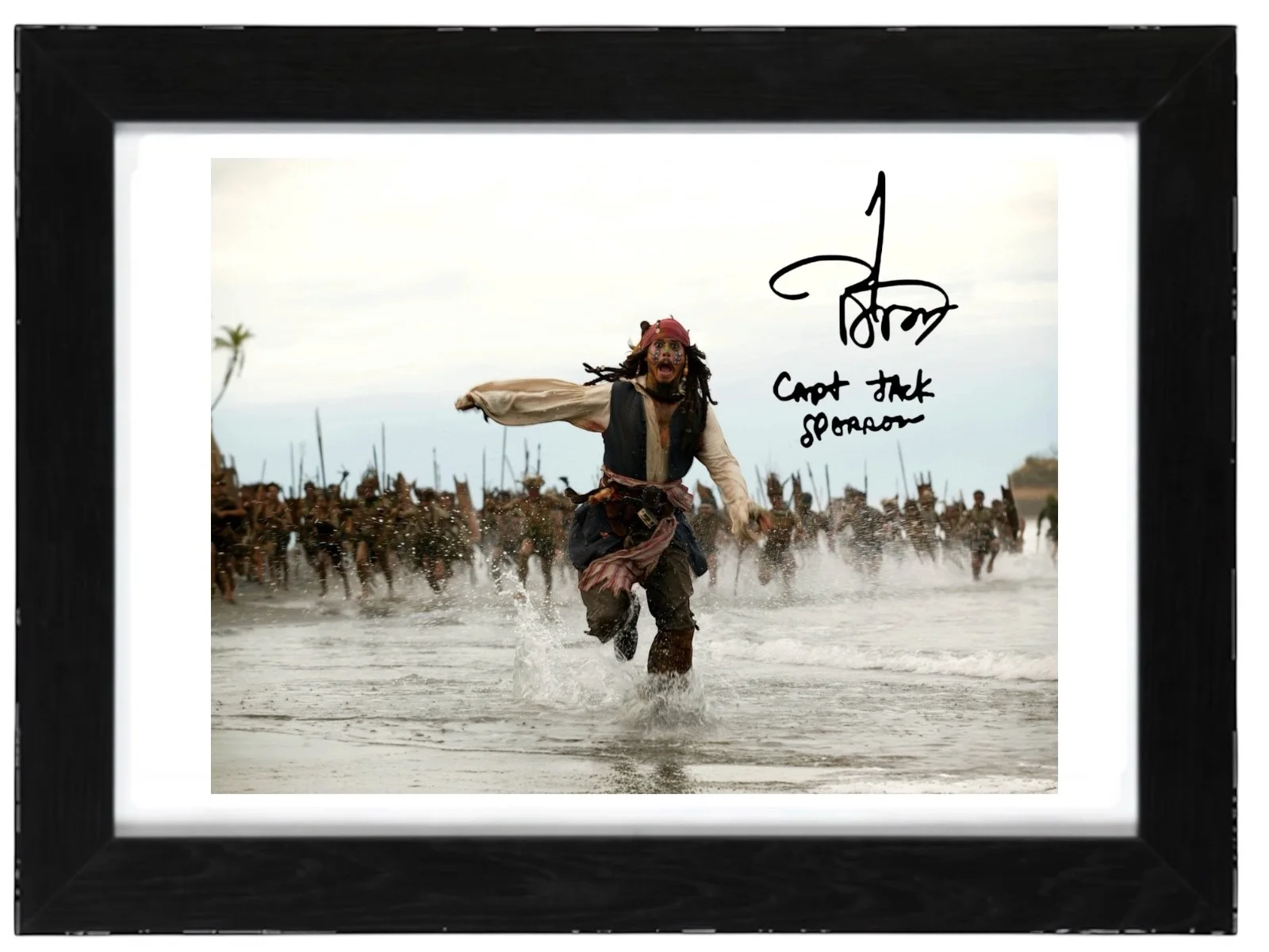 Johnny Depp Signed Autograph PHOTO Pre Print 6x4/A4/ Framed Pirates Caribbean, изображение 3