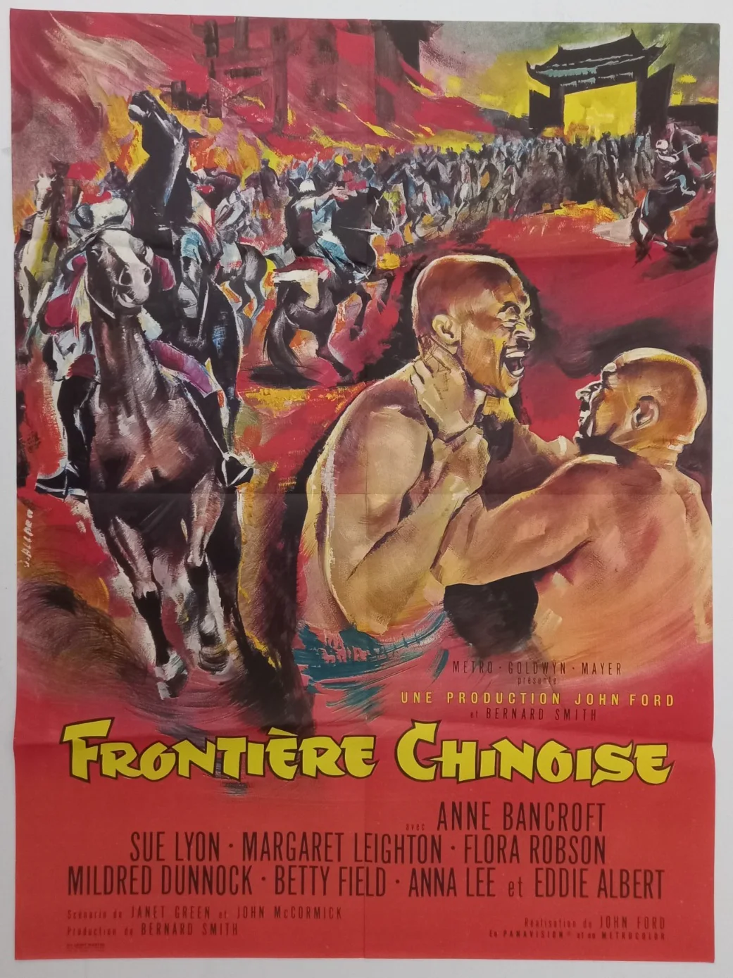 ORIGINAL FRENCH CINEMA POSTER,'FRONTIERE CHINOISE'( SEVEN WOMEN )77 CM X 57 CM., изображение 2