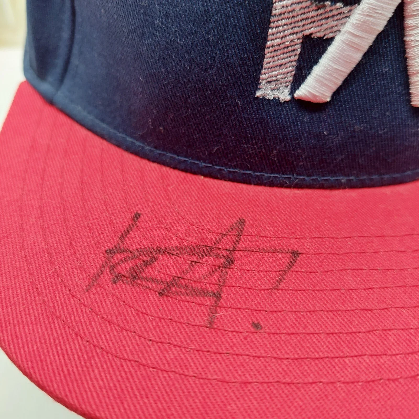 Hoodie Allen Hat Autographed Blue Red Snapback No COA, image 2