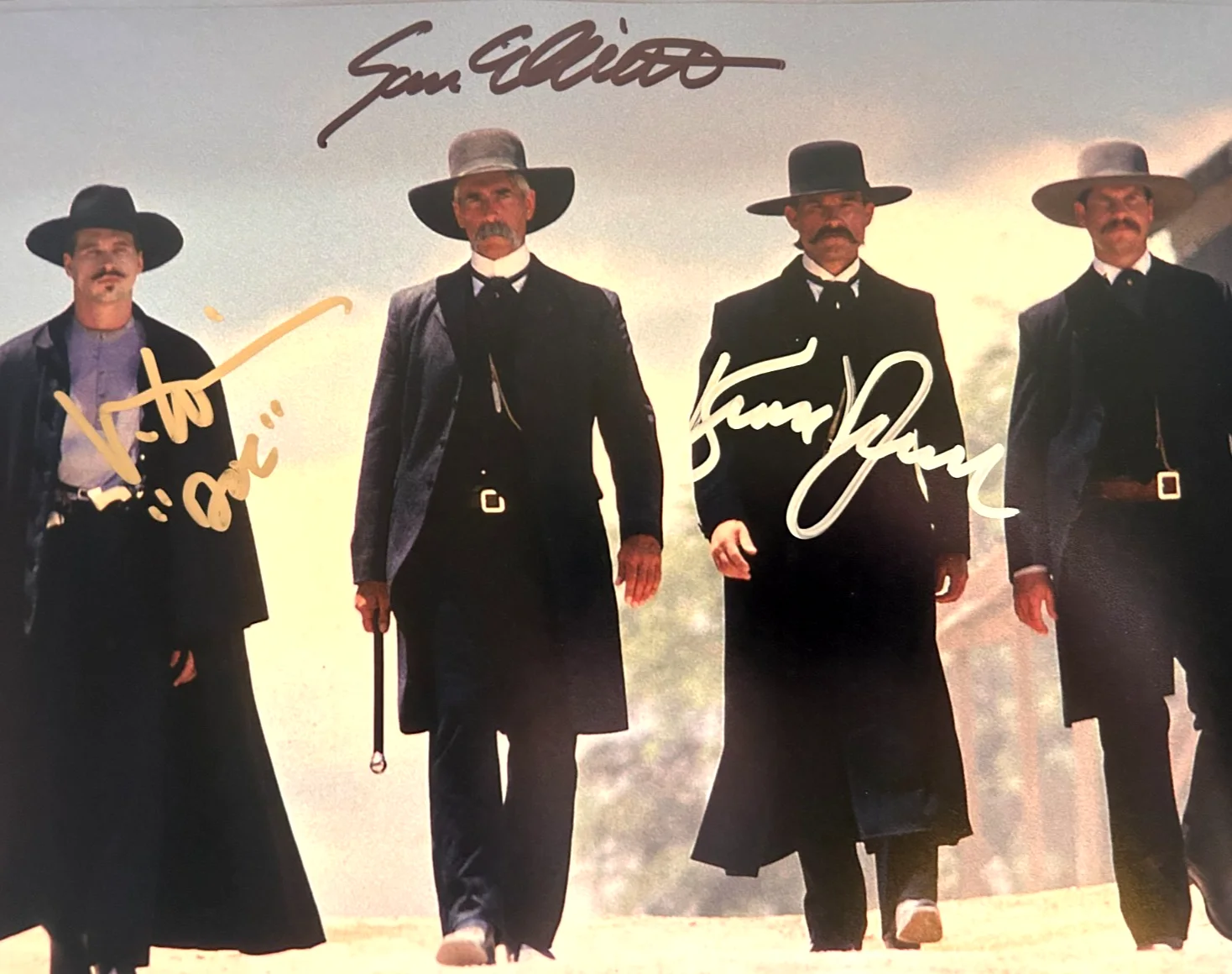 Kurt Russell, Val Kilmer, Sam Elliott — TOMBSTONE Cast Signed: Kilmer, Russell, Elliott 8x10" Authentic Autographs w/COA, изображение 3