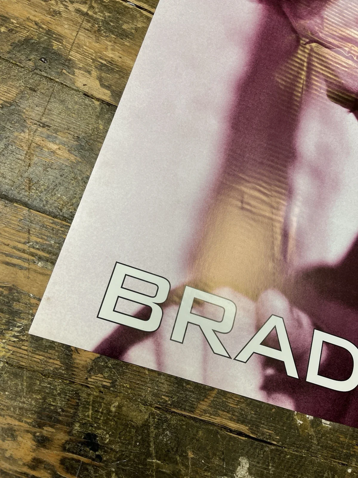 Vintage Brad Pitt Fan Poster Large A1 See description. 90's Shipped in tube Rare, изображение 2