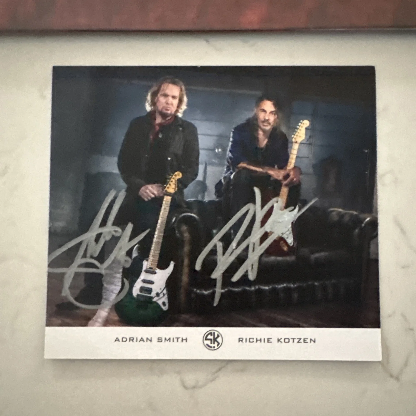 Smith & Kotzen signed autographed photo card & Vinyl Adrian Smith Richie Kotzen, изображение 2