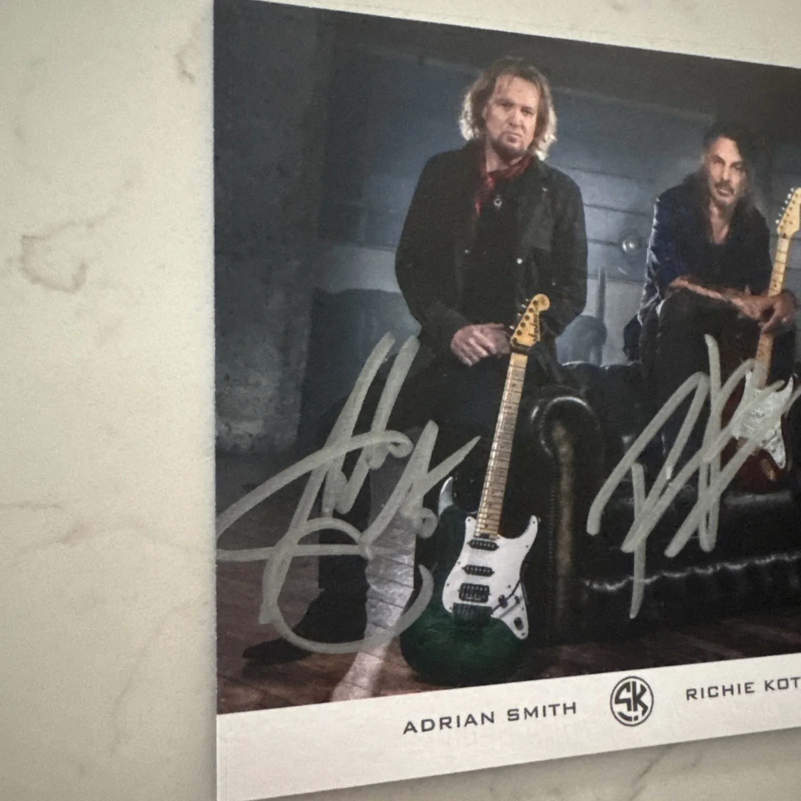 Smith & Kotzen signed autographed photo card & Vinyl Adrian Smith Richie Kotzen, изображение 5