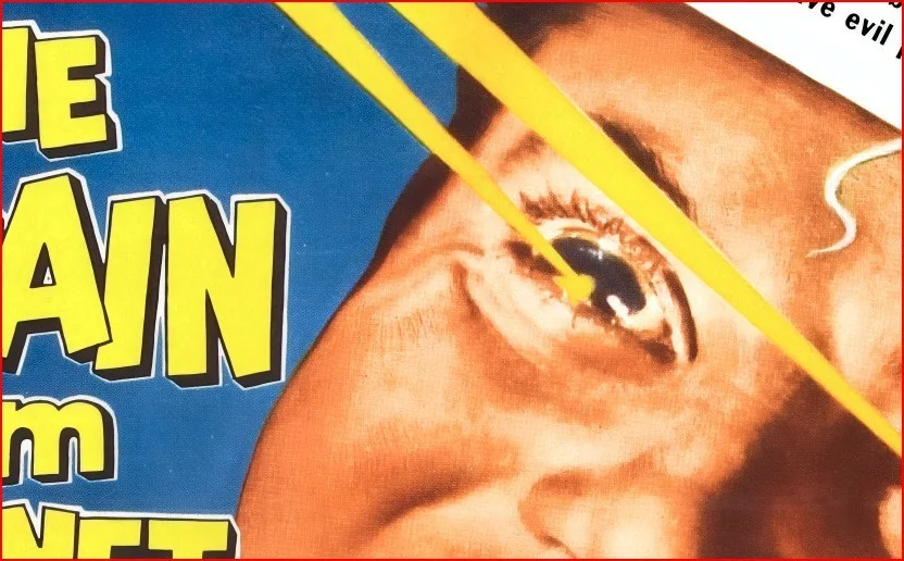 The Brain From Planet Arous 1957 - Restored 27.2" x 41" US One Sheet Poster, image 4
