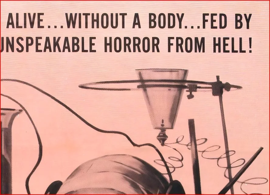 The Brain That Wouldn't Die 1962 - Restored 27.2" x 41" US One Sheet Poster, изображение 3