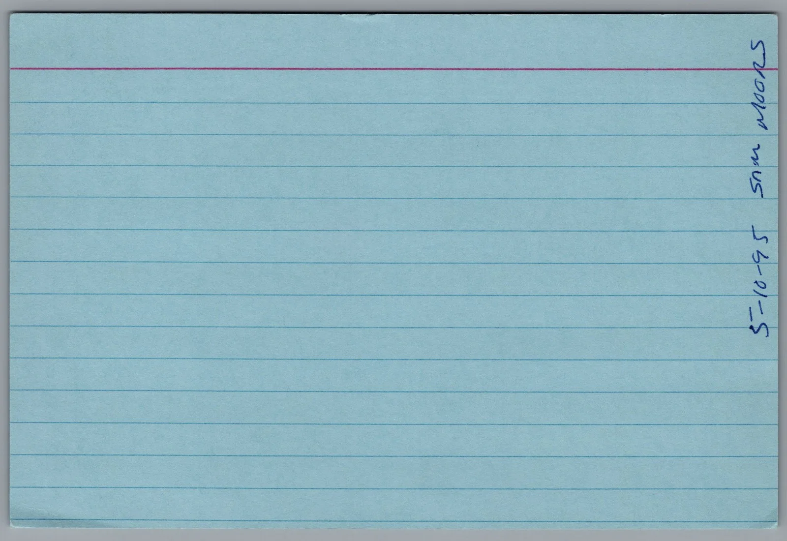 Sam Moore — Sam Moore Signed 4x6 Index Card Rainy Night In Georgia Autographed, image 2