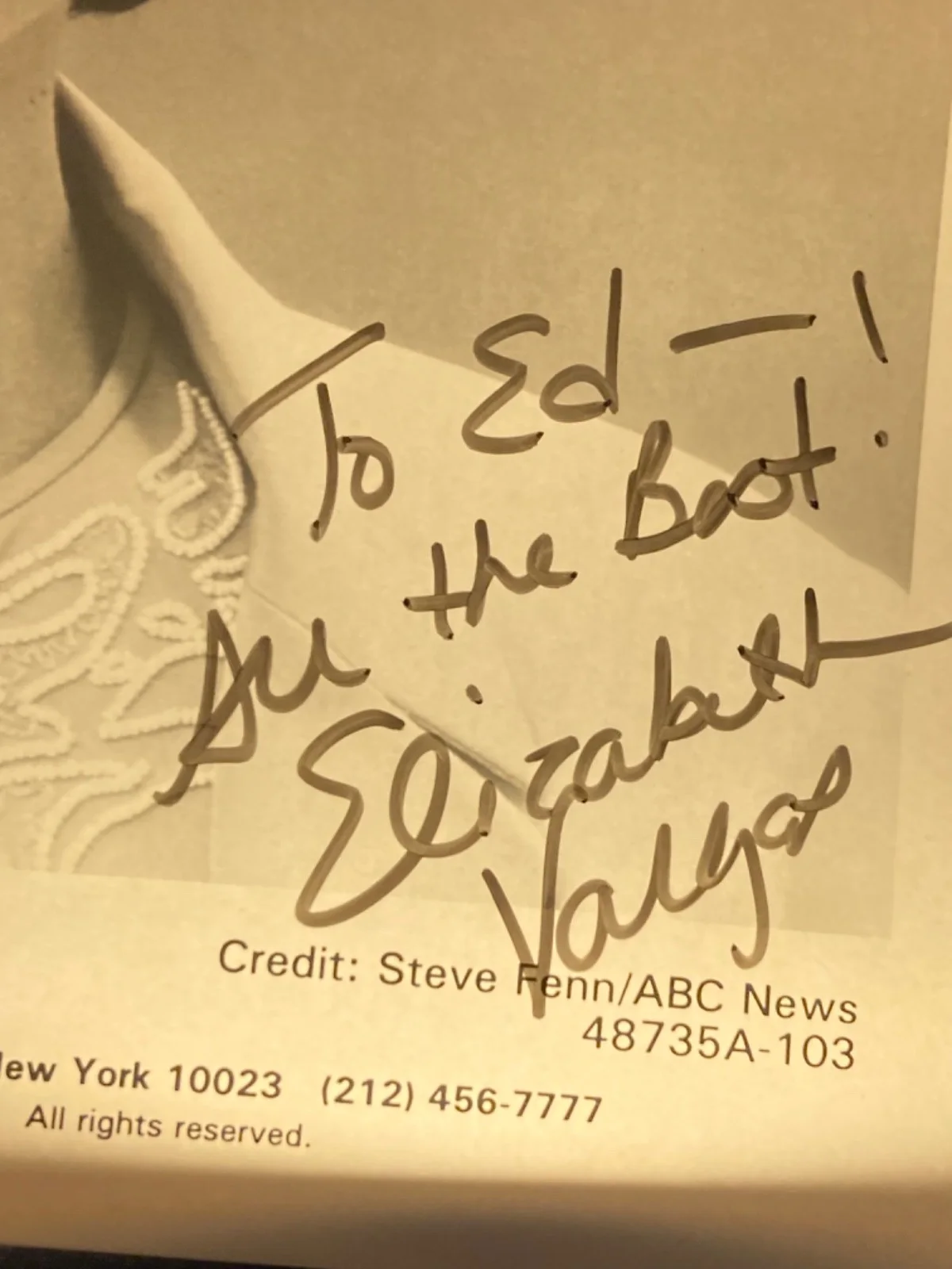 Hand SIGNED Elizabeth Vargas 7x9 ABC News Press Photo (w/ Letter) Good Morning A, изображение 4