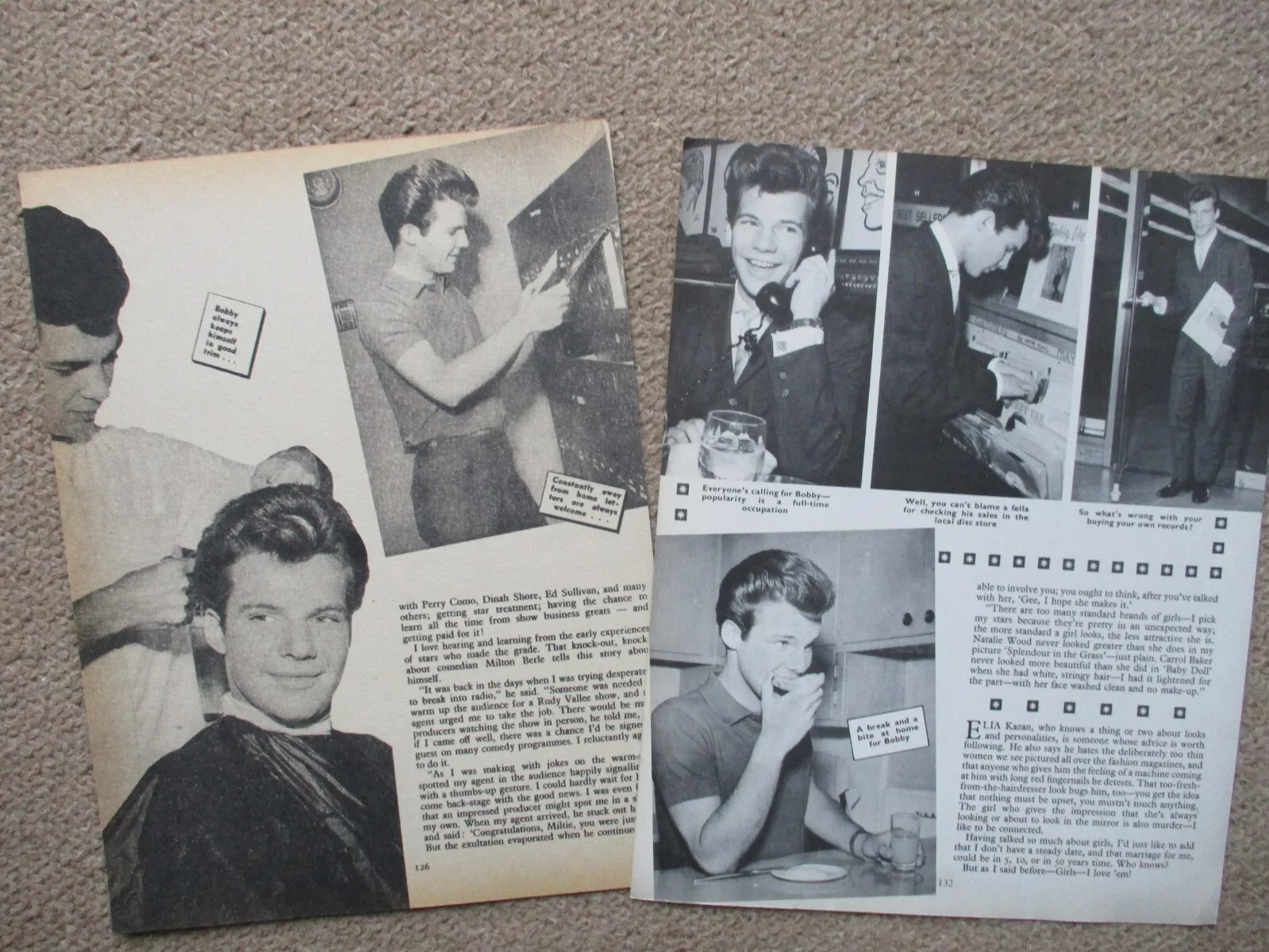 Bobby Vee. Original 1962 articles with pics., image 2