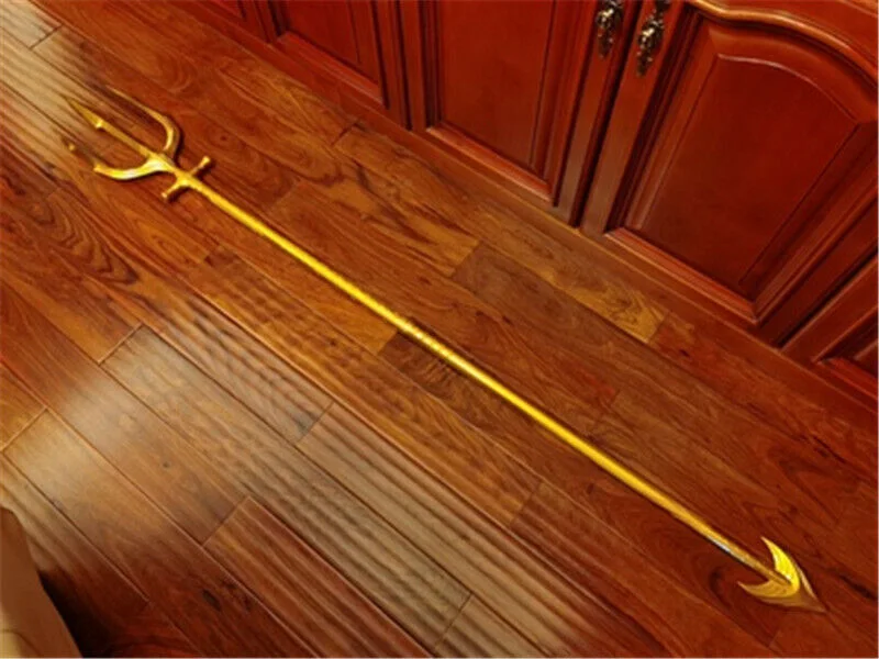 1/1 Aquaman Scale Steel Alloy Trident 210cm Cosplay Prop Metal Ornaments Stock, изображение 2