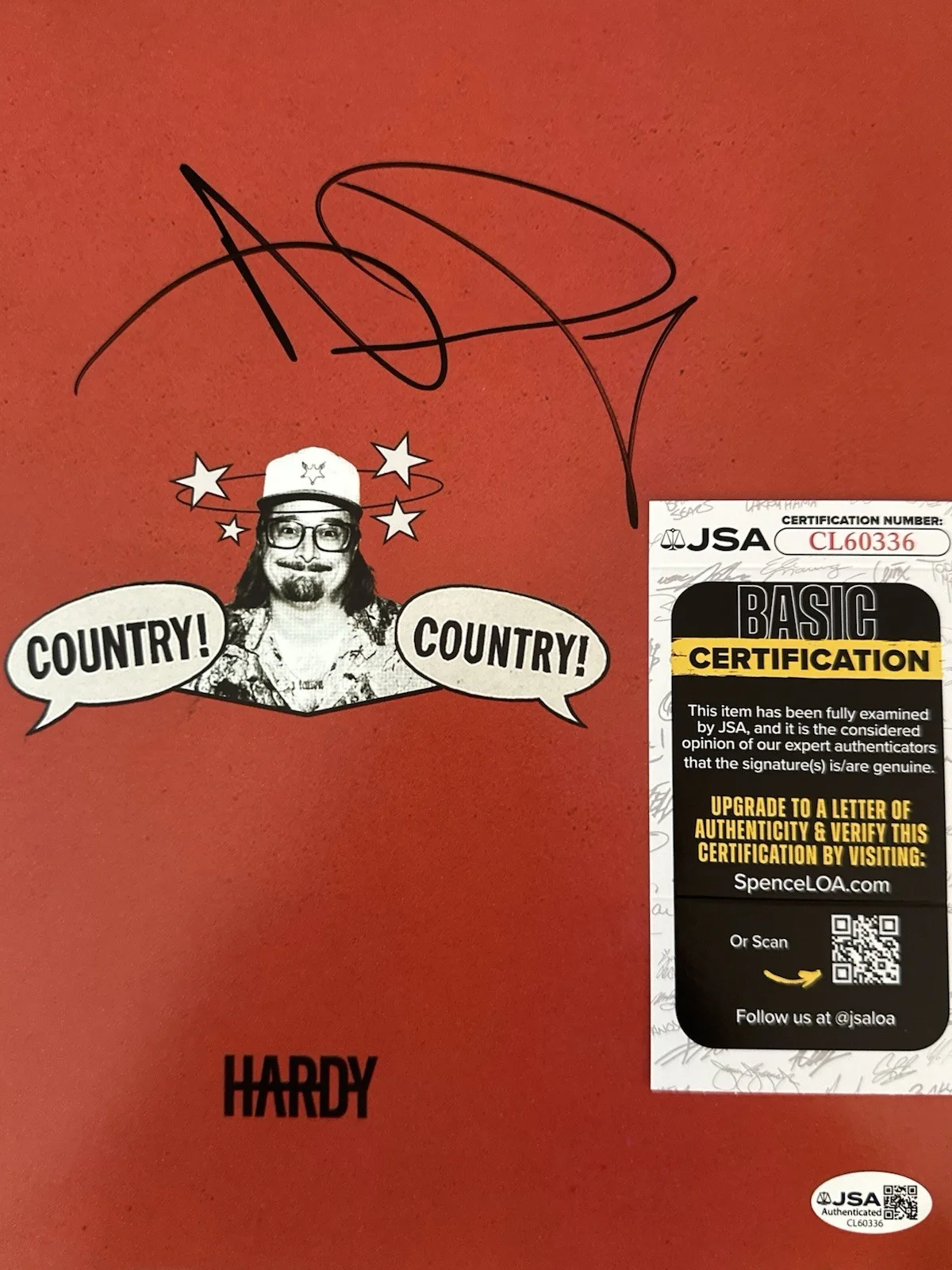 HARDY Signed Vinyl Country! Country! Autographed Auto Album ~ JSA COA, изображение 2