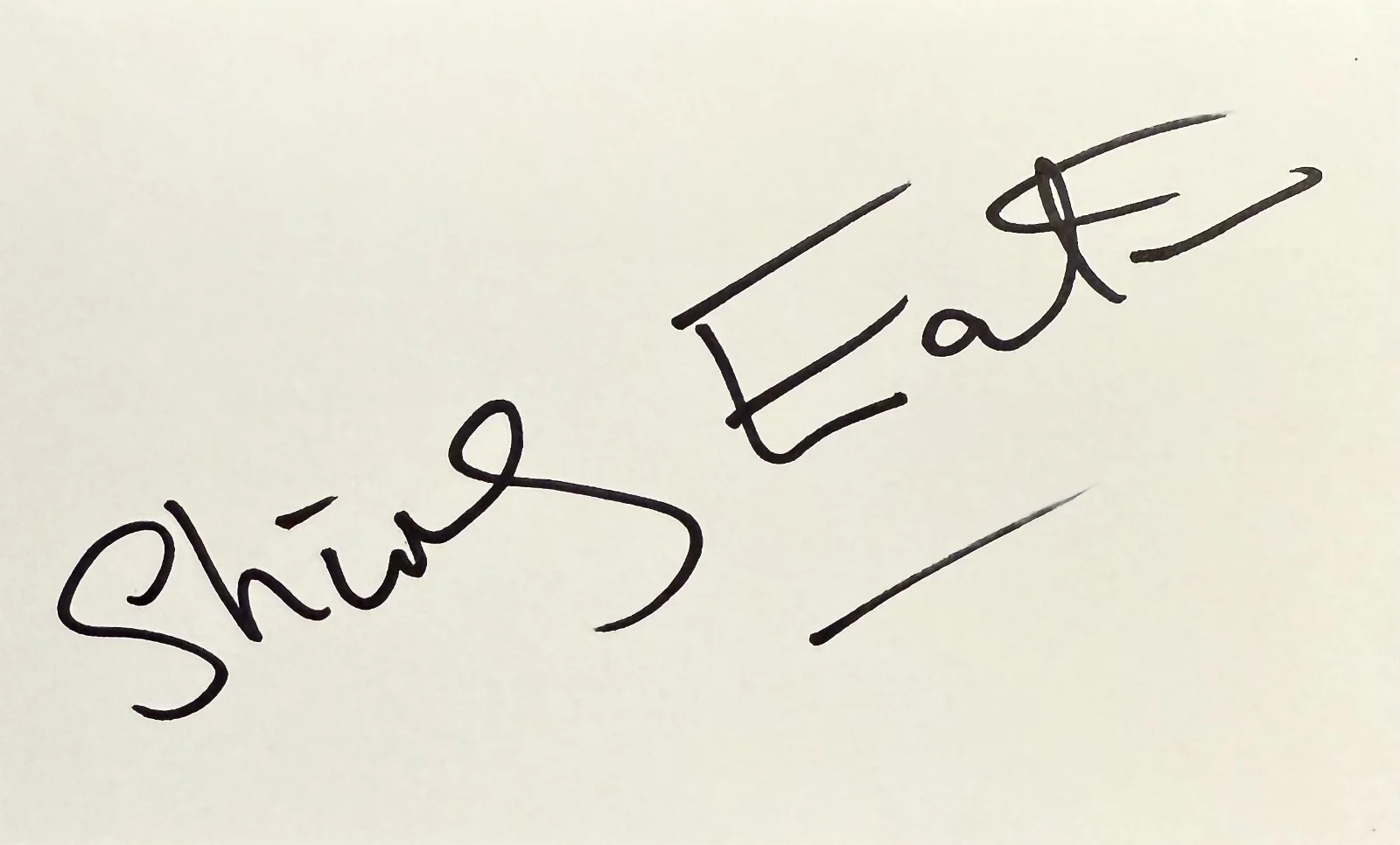 Shirley Eaton — SHIRLEY EATON Signed Autographed 3"x 5" INDEX CARD The Girl from Rio GOLDFINGER