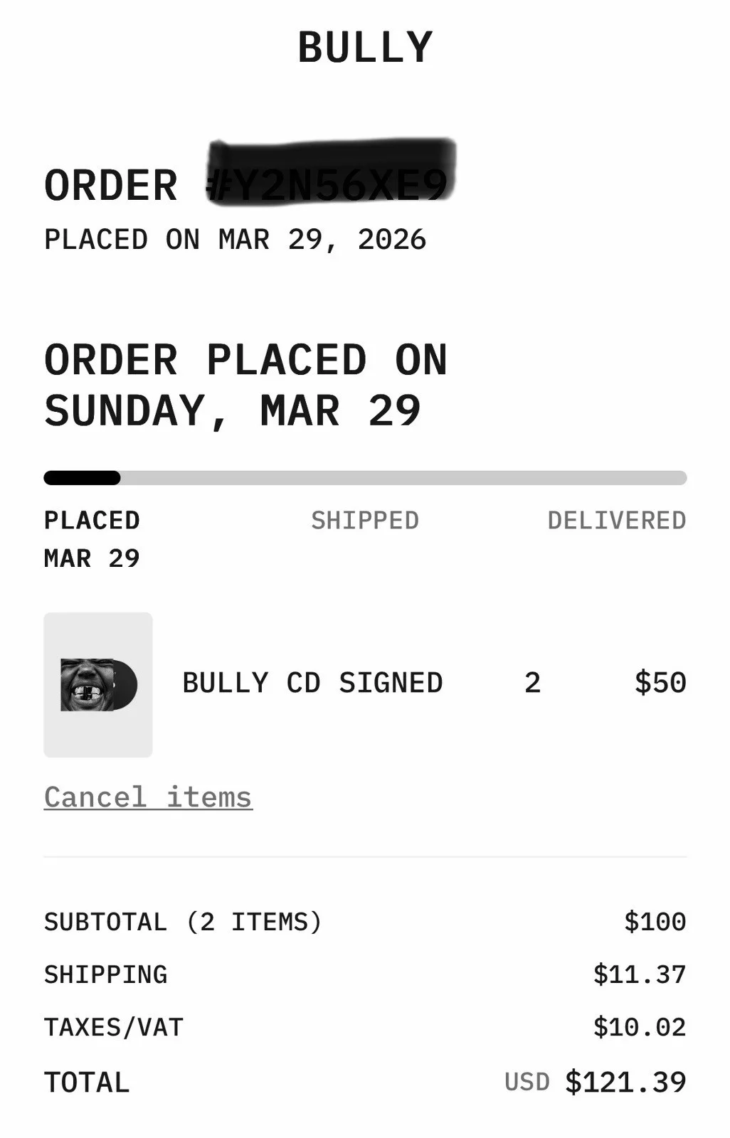 KANYE WEST SIGNED BULLY AUTOGRAPHED CD YE NEW - IN HAND - CANADA 🇨🇦, image 2