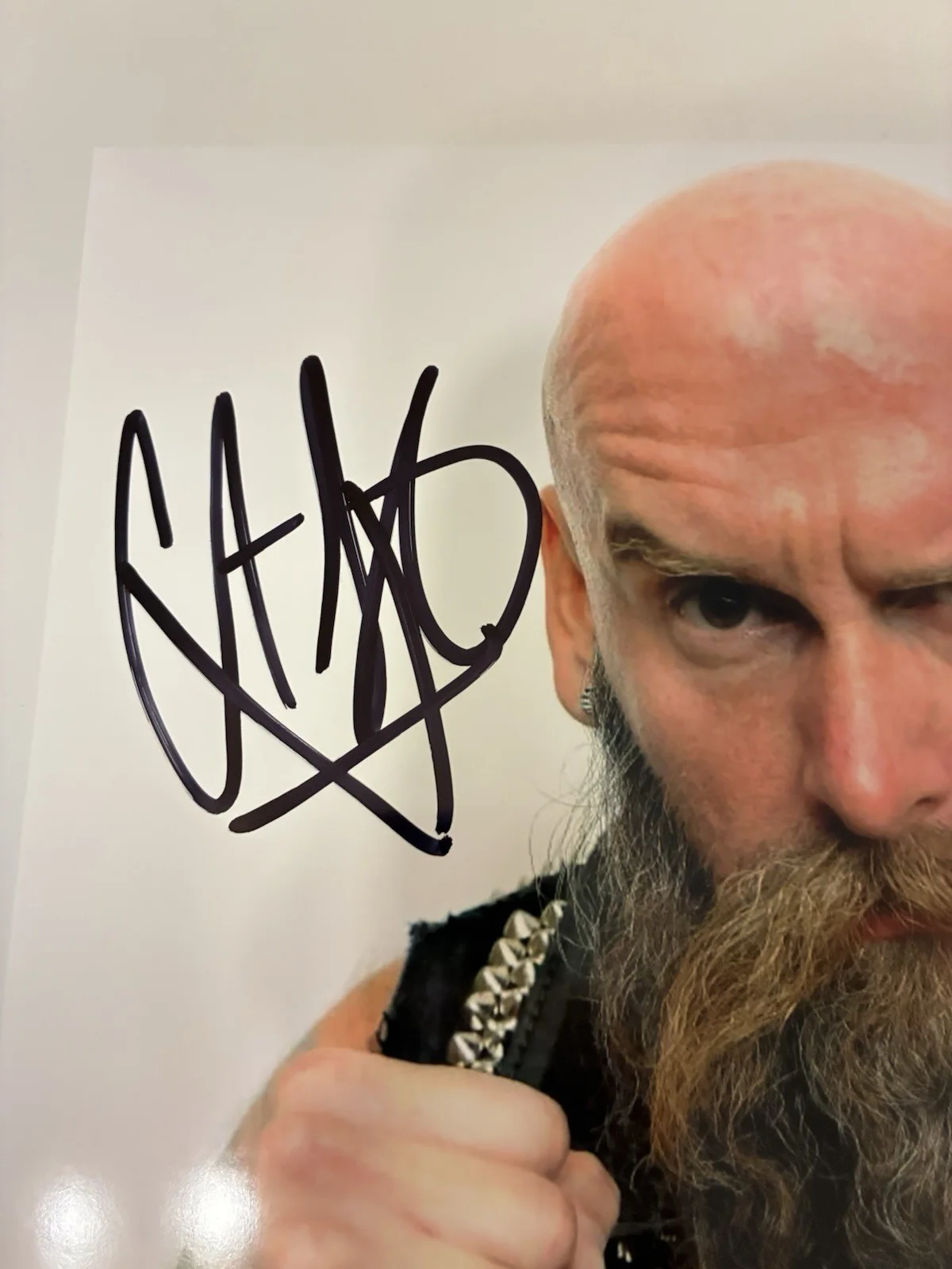 Chris Kael Five Finger Death Punch Bassist Autographed 8x10 Signed (proof photo), изображение 2