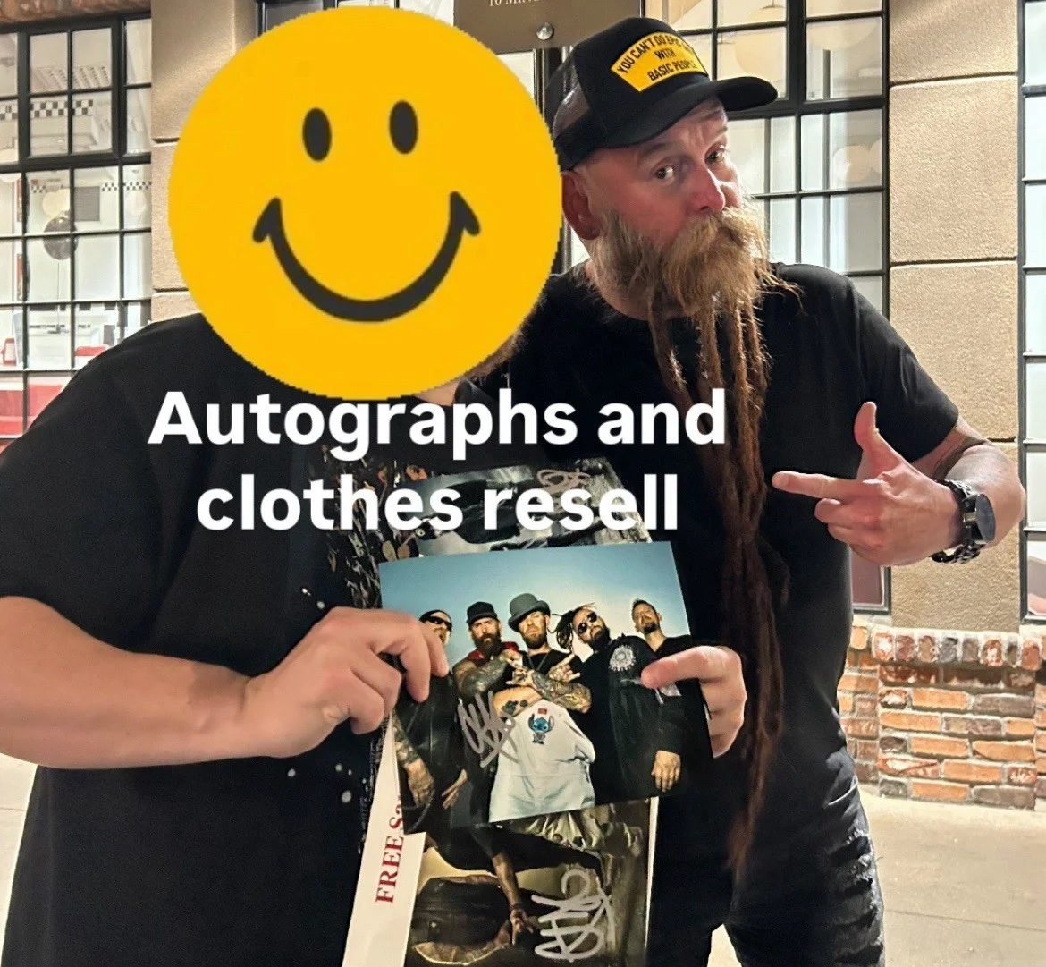 CHRIS KAEL SIGNED 8x10 PHOTO BASS 5FDP FIVE FINGER DEATH PUNCH (Proof Pic), изображение 3