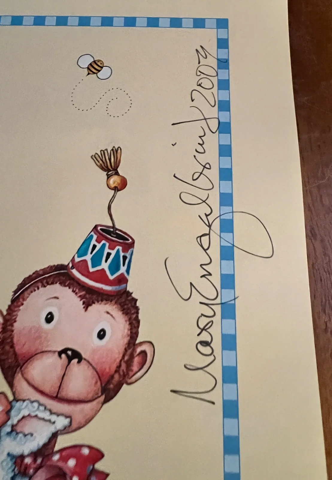 Mary Engelbreit — Mary Engelbriet Autographed Promotional Poster from Mervyn's /Baby Clothing Line, изображение 2
