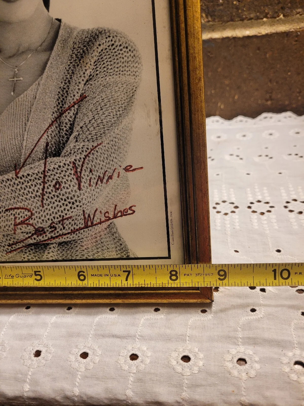 Lisa Raye McCoy: Signed Autograph to Vinnie Best Wishes, image 4